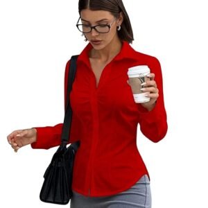 Aahwan Solid Front Stylish Gathered Detail Full Sleeves Casual Shirt for Women' & Girl's